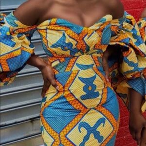 Ankara bodycon gown/maxi dress